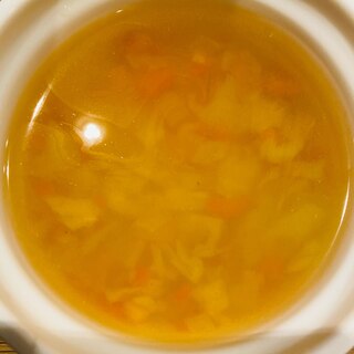 キャベツと玉ねぎとにんじんのコンソメスープ